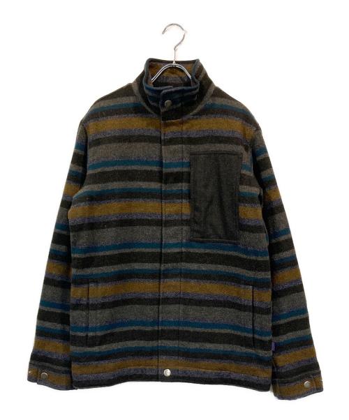 Patagonia（パタゴニア）Patagonia (パタゴニア) フェルテッドジャケット グレー×ブラウン サイズ:SIZE Sの古着・服飾アイテム