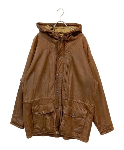 POLO RALPH LAUREN（ポロ・ラルフローレン）POLO RALPH LAUREN (ポロ・ラルフローレン) レザーマウンテンパーカー ブラウン サイズ:SIZE Lの古着・服飾アイテム