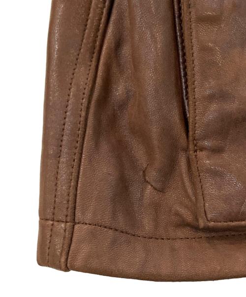 POLO RALPH LAUREN（ポロ・ラルフローレン）POLO RALPH LAUREN (ポロ・ラルフローレン) レザーマウンテンパーカー ブラウン サイズ:SIZE Lの古着・服飾アイテム