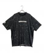 BRIEFINGブリーフィング）の古着「TIE DYE HIGH NECK RELAXED FIT」｜ブラック