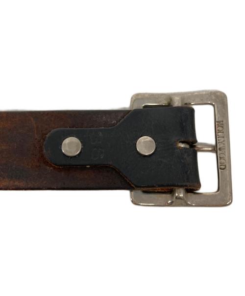 htc（エイチティーシー）HTC (エイチティーシー) WAREHOUSE (ウエアハウス) フラワースタッズベルト ブラウンの古着・服飾アイテム