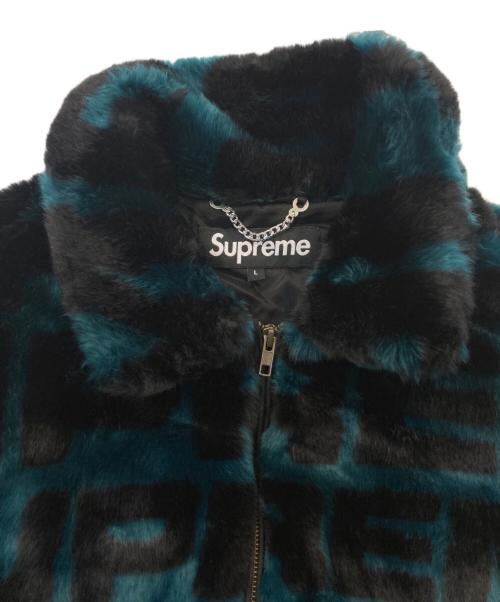 SUPREME（シュプリーム）Supreme (シュプリーム) Faux Fur Repeater Bomber Jacket グリーン×ブラック サイズ:SIZE Lの古着・服飾アイテム