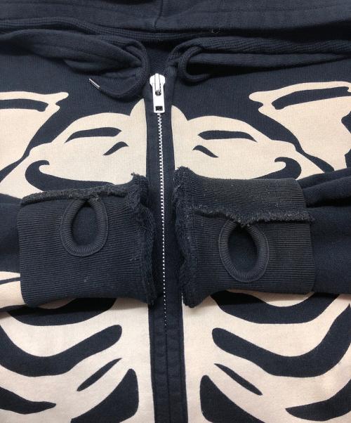 VANSON（バンソン）VANSON (バンソン) スカルボーンパーカー ブラック サイズ:Mの古着・服飾アイテム