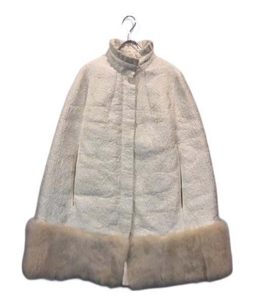 MONCLER（モンクレール）MONCLER (モンクレール) ジャガード ダウンケープ ホワイト サイズ:SIZE 2の古着・服飾アイテム