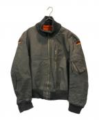 ドイツ軍ドイツグン）の古着「レザーフライトジャケット」｜グレー