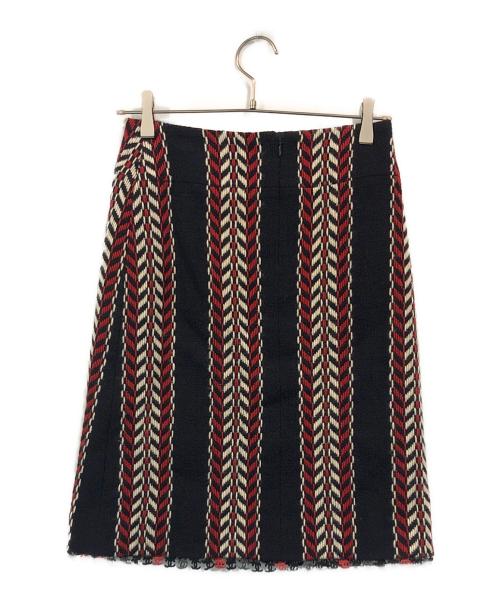 CHANEL（シャネル）CHANEL (シャネル) ストライプタイトスカート ネイビー サイズ:SIZE 38の古着・服飾アイテム