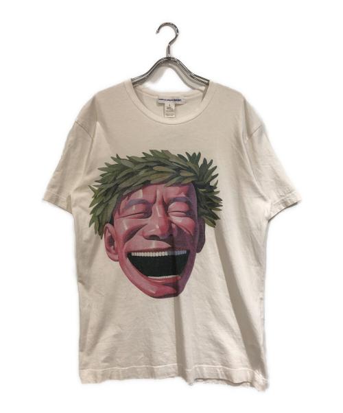 COMME des GARCONS SHIRT（コムデギャルソンシャツ）COMME des GARCONS SHIRT (コムデギャルソンシャツ) yue minjun (ユエミンジュン) プリントTシャツ ホワイト サイズ:SIZE Lの古着・服飾アイテム