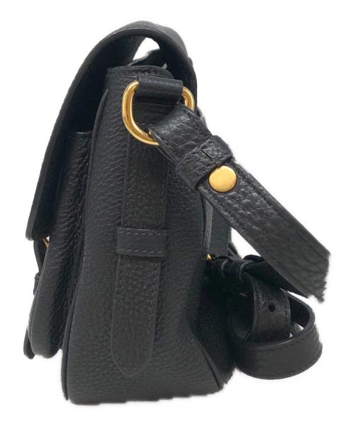 PRADA（プラダ）PRADA (プラダ) ヴィッテロダイノ レザー ショルダーバッグ ブラックの古着・服飾アイテム