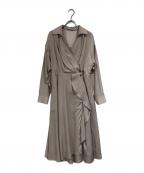 La TOTALITEラ ト―タリテ）の古着「カシュクールシャツワンピース」｜ベージュ