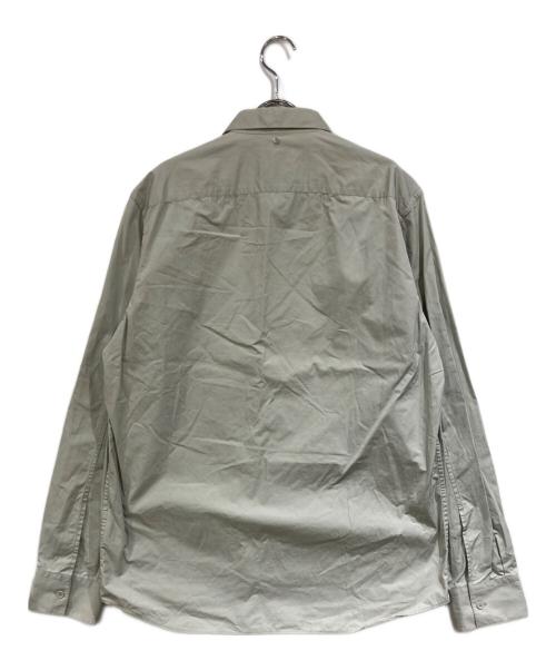 OAMC（オーエーエムシー）OAMC (オーエーエムシー) Salv Shirt コットンポプリン ロゴタグシャツ グレー サイズ:SIZE Mの古着・服飾アイテム