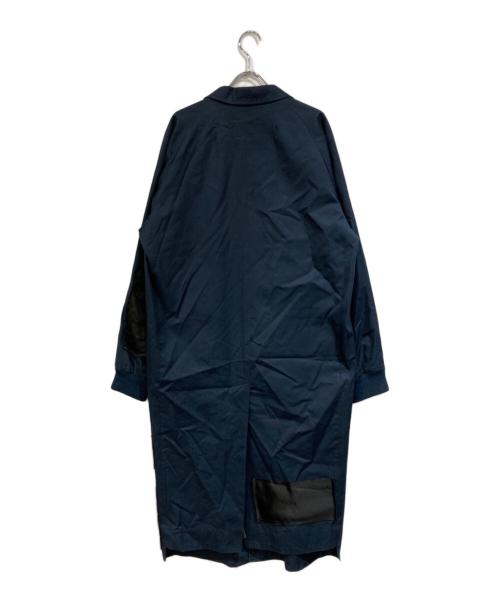 MIHARA YASUHIRO（ミハラヤスヒロ）MIHARA YASUHIRO (ミハラヤスヒロ) Jaquard ragran coat ネイビー サイズ:SIZE 46の古着・服飾アイテム