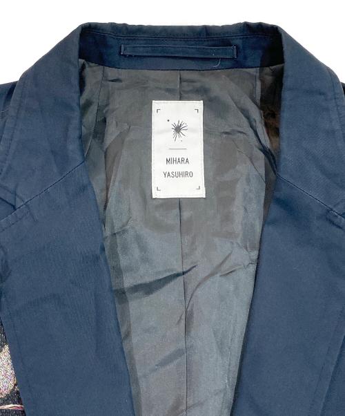 MIHARA YASUHIRO（ミハラヤスヒロ）MIHARA YASUHIRO (ミハラヤスヒロ) Jaquard ragran coat ネイビー サイズ:SIZE 46の古着・服飾アイテム