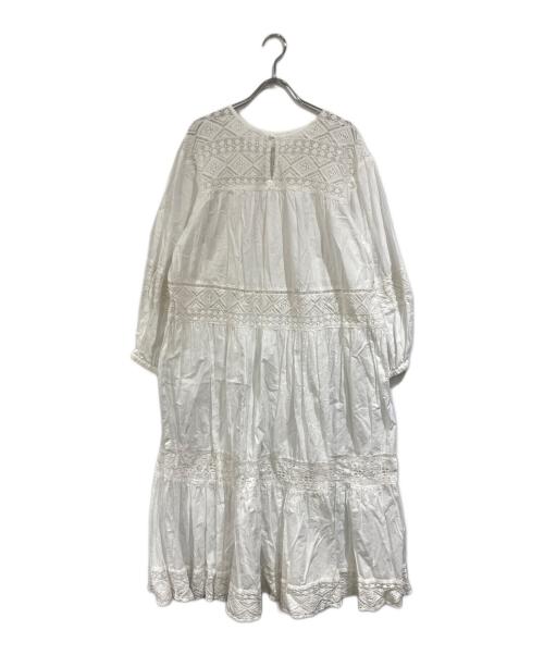 Spick and Span（スピック＆スパン）Spick and Span (スピック＆スパン) HYUレースギャザーワンピース ホワイト サイズ:-の古着・服飾アイテム