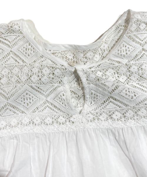 Spick and Span（スピック＆スパン）Spick and Span (スピック＆スパン) HYUレースギャザーワンピース ホワイト サイズ:-の古着・服飾アイテム