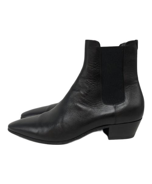 Saint Laurent Paris（サンローランパリ）Saint Laurent Paris (サンローランパリ) チェルシー レザー サイドゴアブーツ ブラック サイズ:SIZE 44の古着・服飾アイテム