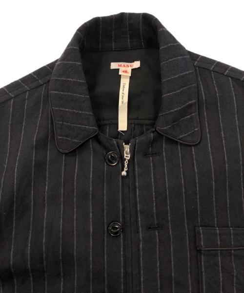 masu（エムエーエスユー）MASU (エムエーエスユー) ジップジャケット ブラック サイズ:SIZE 48の古着・服飾アイテム