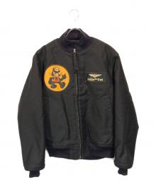 TOYS MCCOY×Felix the Cat（トイズマッコイ×フィリックスザキャット）の古着「グランドクルー デッキジャケット」｜ブラック