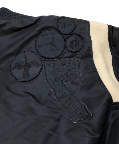 stussy（ステューシー）stussy (ステューシー) ALPHA (アルファ) FRAGMENT DESIGN (フラグメントデザイン) ボンバージャケット ネイビー サイズ:Lの古着・服飾アイテム