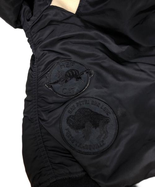 stussy（ステューシー）stussy (ステューシー) ALPHA (アルファ) FRAGMENT DESIGN (フラグメントデザイン) ボンバージャケット ネイビー サイズ:Lの古着・服飾アイテム