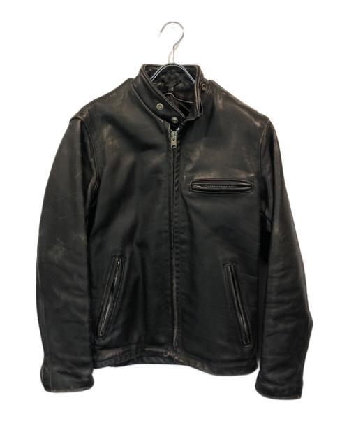 Schott（ショット）Schott (ショット) シングルライダースジャケット ブラック サイズ:34の古着・服飾アイテム