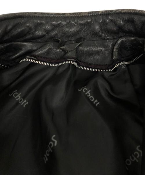 Schott（ショット）Schott (ショット) シングルライダースジャケット ブラック サイズ:34の古着・服飾アイテム