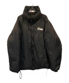 FIRST DOWN×ATMOS（ファーストダウン×アトモス）の古着「地図柄リバーシブルダウンジャケット」｜ブラック