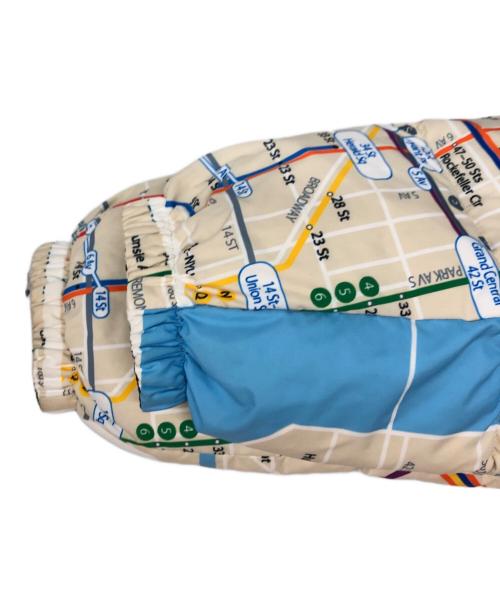 FIRST DOWN（ファーストダウン）FIRST DOWN (ファーストダウン) ATMOS (アトモス) 地図柄リバーシブルダウンジャケット ブラック サイズ:XLの古着・服飾アイテム