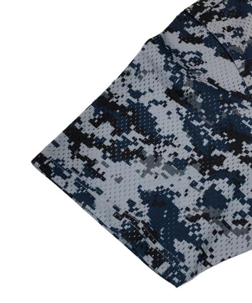 SUPREME（シュプリーム）Supreme (シュプリーム) S Logo Baseball Henley グレー×ネイビー サイズ:SIZE Lの古着・服飾アイテム