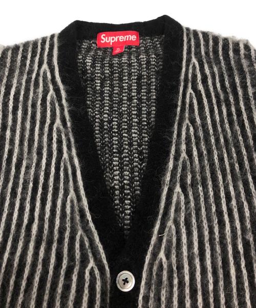 SUPREME（シュプリーム）Supreme (シュプリーム) 2-Tone Mohair Cardigan ホワイト×ブラック サイズ:XLの古着・服飾アイテム