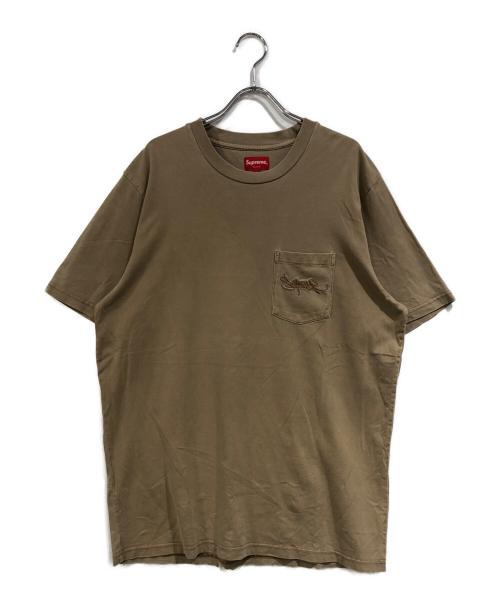 SUPREME（シュプリーム）Supreme (シュプリーム) ポケットTシャツ ベージュ サイズ:SIZE Lの古着・服飾アイテム