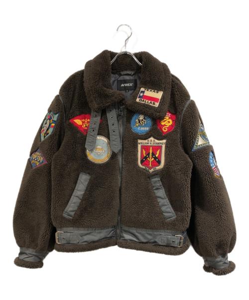 AVIREX（アヴィレックス）AVIREX (アヴィレックス) TOP GUN RETRO BOA B-3 フライトジャケット ブラウン サイズ:SIZE Mの古着・服飾アイテム