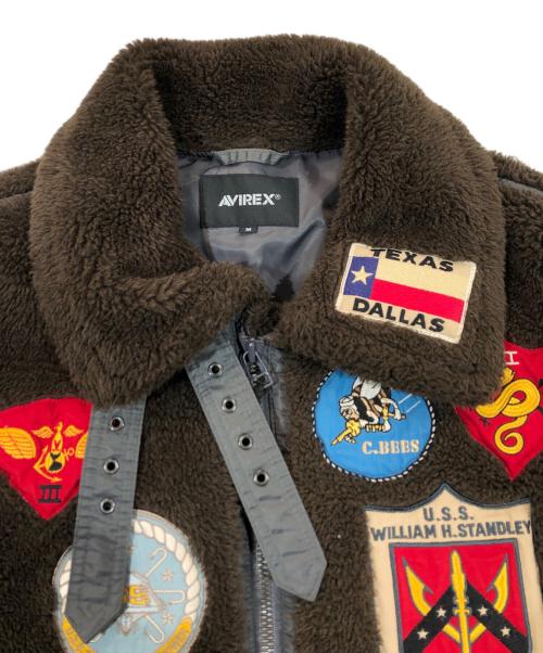 AVIREX（アヴィレックス）AVIREX (アヴィレックス) TOP GUN RETRO BOA B-3 フライトジャケット ブラウン サイズ:SIZE Mの古着・服飾アイテム