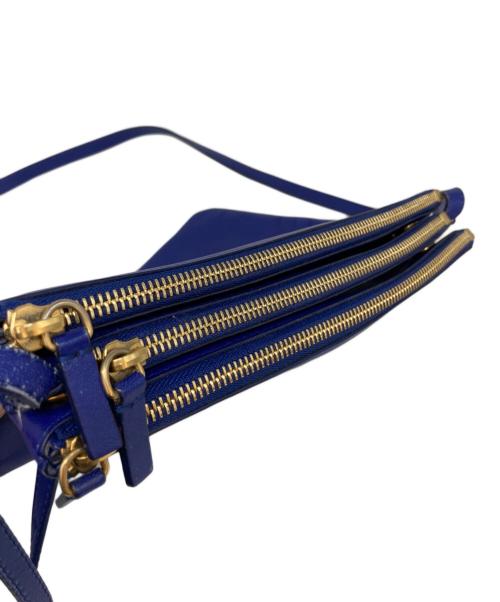 CELINE（セリーヌ）CELINE (セリーヌ) アコーディオンバッグ ブルーの古着・服飾アイテム
