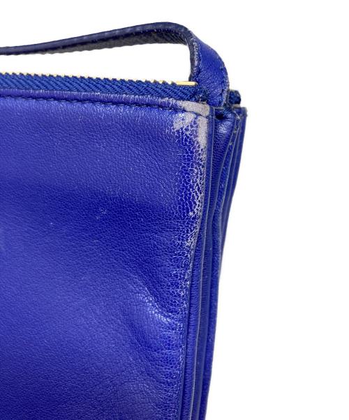CELINE（セリーヌ）CELINE (セリーヌ) アコーディオンバッグ ブルーの古着・服飾アイテム