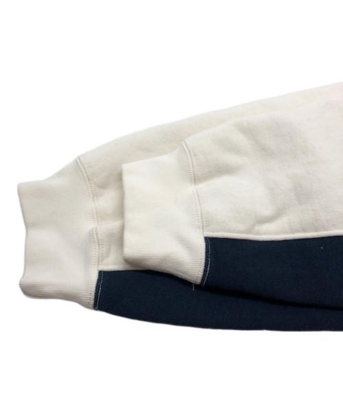 SUPREME（シュプリーム）Supreme (シュプリーム) division  hooded sweatshirt アイボリー×ネイビー サイズ:Lの古着・服飾アイテム