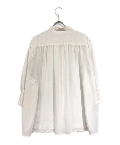 ADORE（アドーア）ADORE (アドーア) ソフトシフォンジョーゼットブラウス ホワイト サイズ:38の古着・服飾アイテム