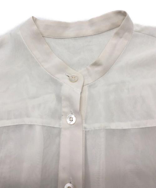 ADORE（アドーア）ADORE (アドーア) ソフトシフォンジョーゼットブラウス ホワイト サイズ:38の古着・服飾アイテム