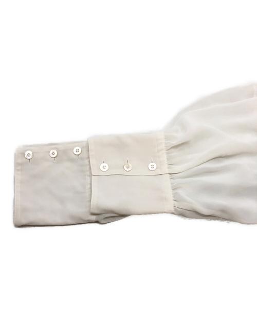 ADORE（アドーア）ADORE (アドーア) ソフトシフォンジョーゼットブラウス ホワイト サイズ:38の古着・服飾アイテム