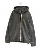 BOSSボス）の古着「ジップパーカー」｜グレー