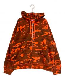 SUPREME（シュプリーム）の古着「Small Box Zip Up Hooded Sweatshirt」｜オレンジ