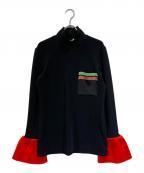 TOGA PULLAトーガ プルラ）の古着「ピケジャージーロングスリーブトップス」｜レッド×ブラック