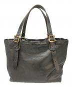 SLOWスロウ）の古着「レザートートバッグ」｜ブラック