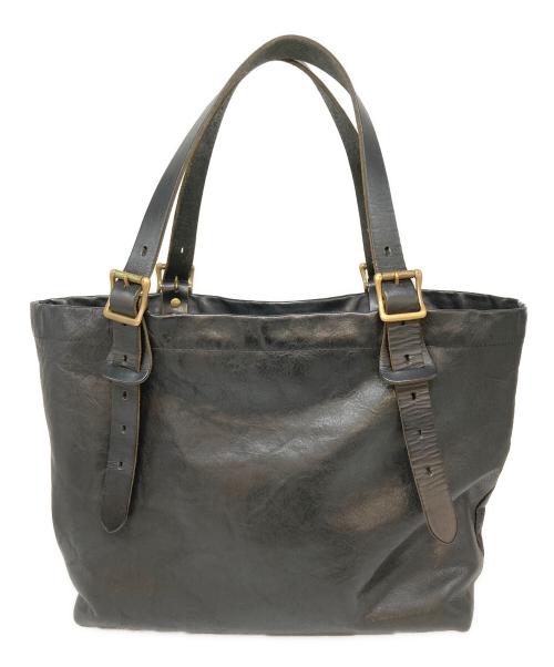 SLOW（スロウ）SLOW (スロウ) レザートートバッグ ブラックの古着・服飾アイテム