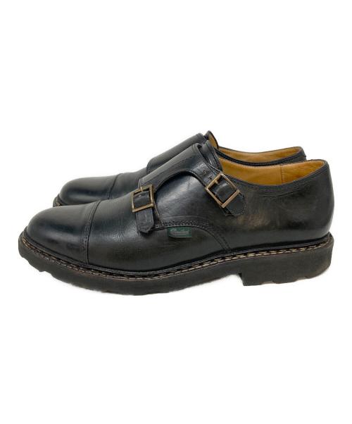 PARABOOT（パラブーツ）PARABOOT (パラブーツ) ダブルモンクレザーシューズ ブラック サイズ:SIZE 8 1/2の古着・服飾アイテム