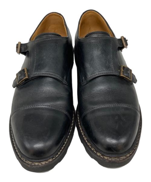 PARABOOT（パラブーツ）PARABOOT (パラブーツ) ダブルモンクレザーシューズ ブラック サイズ:SIZE 8 1/2の古着・服飾アイテム