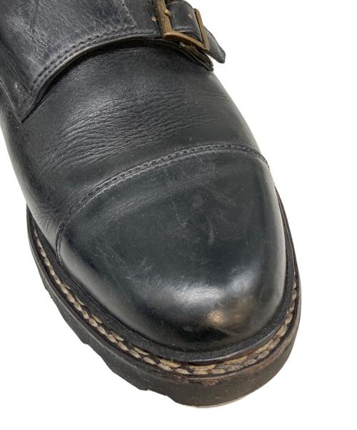 PARABOOT（パラブーツ）PARABOOT (パラブーツ) ダブルモンクレザーシューズ ブラック サイズ:SIZE 8 1/2の古着・服飾アイテム