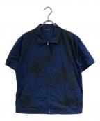 COMME des GARCONS HOMME PLUSコムデギャルソンオムプリュス）の古着「ムラ染めジップシャツ」｜ネイビー