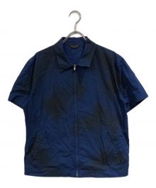 COMME des GARCONS HOMME PLUS（コムデギャルソンオムプリュス）の古着「ムラ染めジップシャツ」｜ネイビー