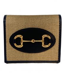 GUCCI（グッチ）の古着「ホースビット2つ折り財布」｜ベージュ