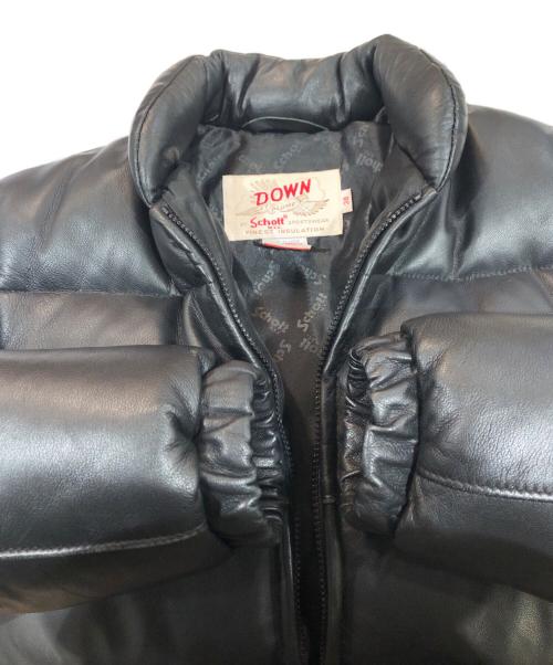 Schott（ショット）Schott (ショット) ラムレザーダウンジャケット ブラック サイズ:SIZE 38の古着・服飾アイテム